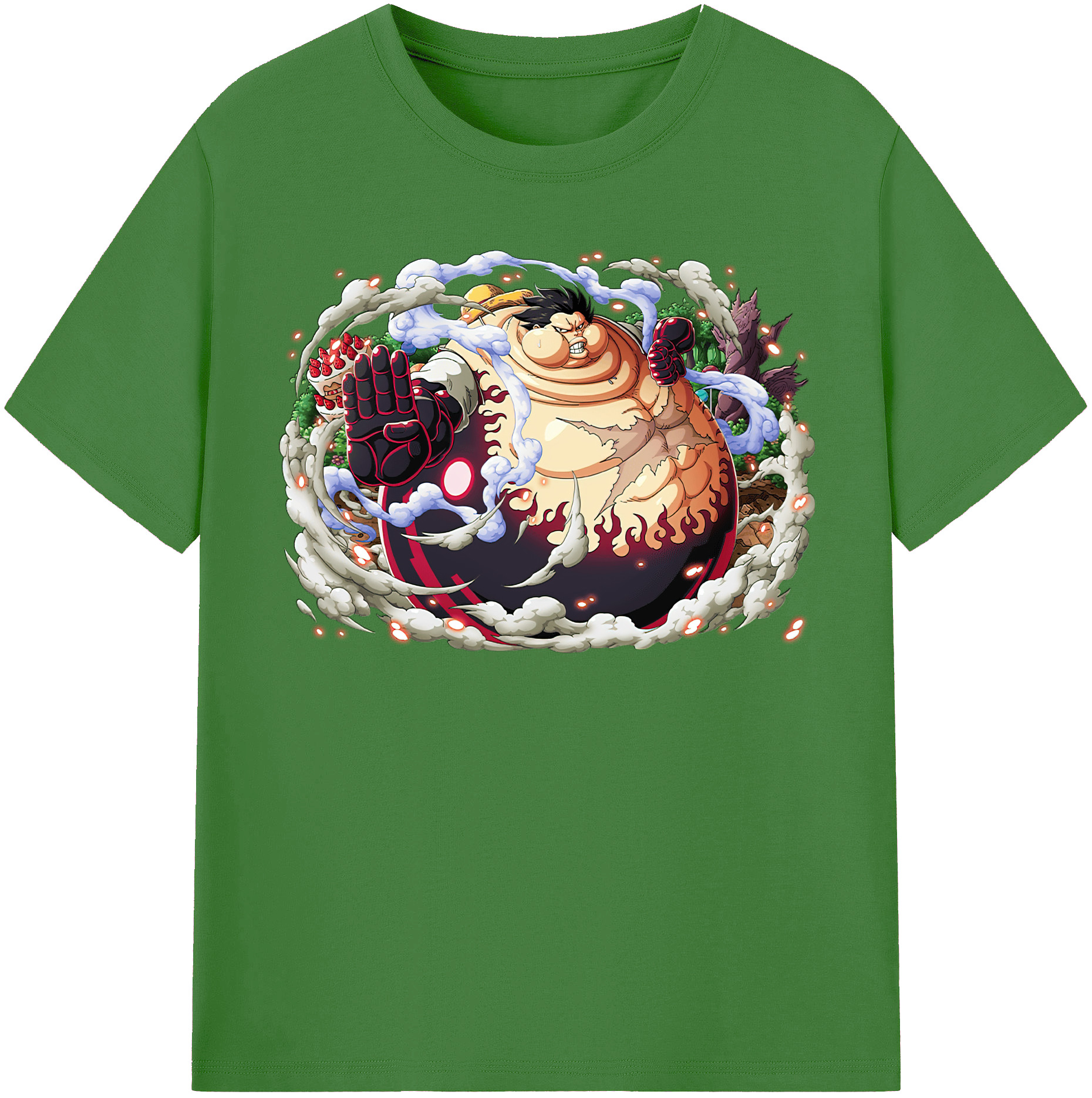 ワンピース モンキー・D・ルフィ ONE PIECE Monkey D. Luffy レディースカジュアルプリントTシャツ（綿100％）
